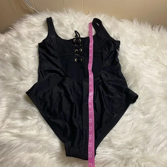 Mossimo size Medium black one piece swimsuit - Picture 11 of 12